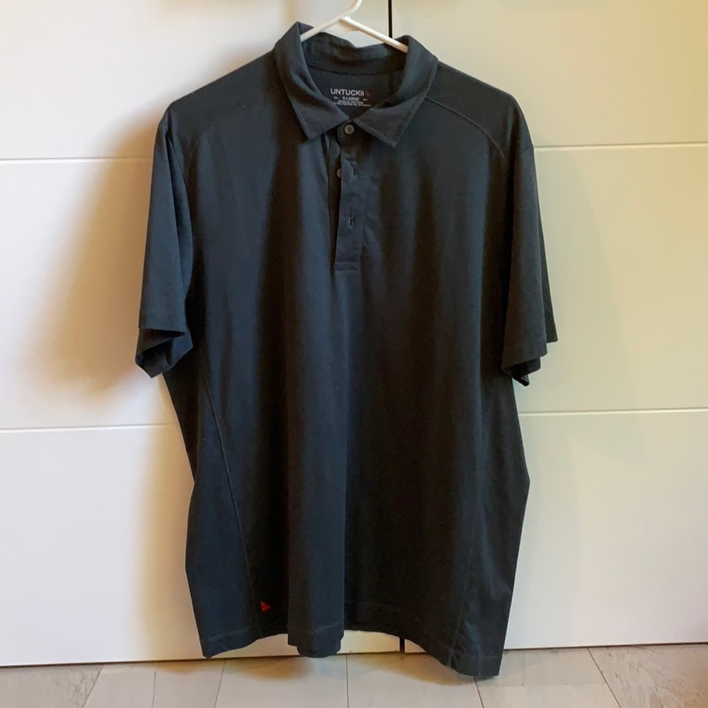 Grey Untuckit polo
